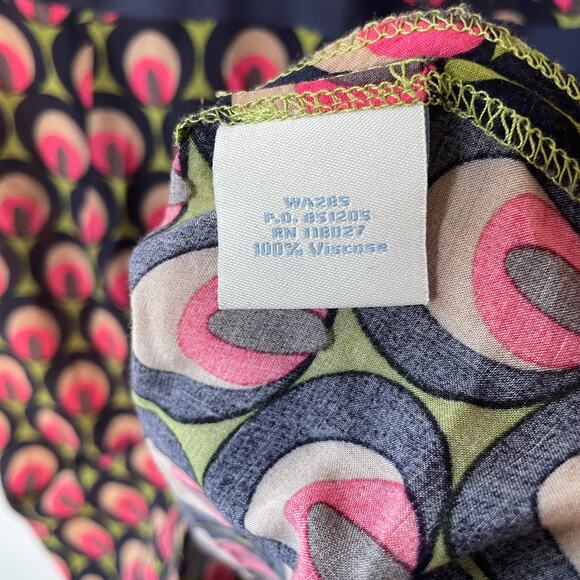 Boden Peacock Print Empire Waisr dress size 8 - Picture 6 of 9